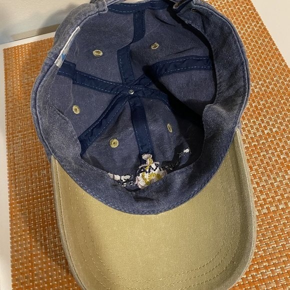 Panama City Beach embroidered baseball cap, Jean hat color on top with Khaki - Picture 5 of 6